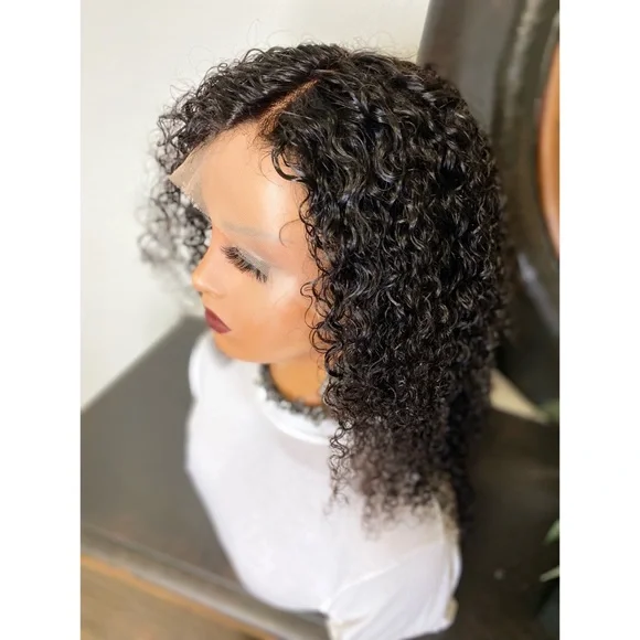 DEANNA18” CURLY NATURAL BLACK 13X4 LACE FRONT WIG